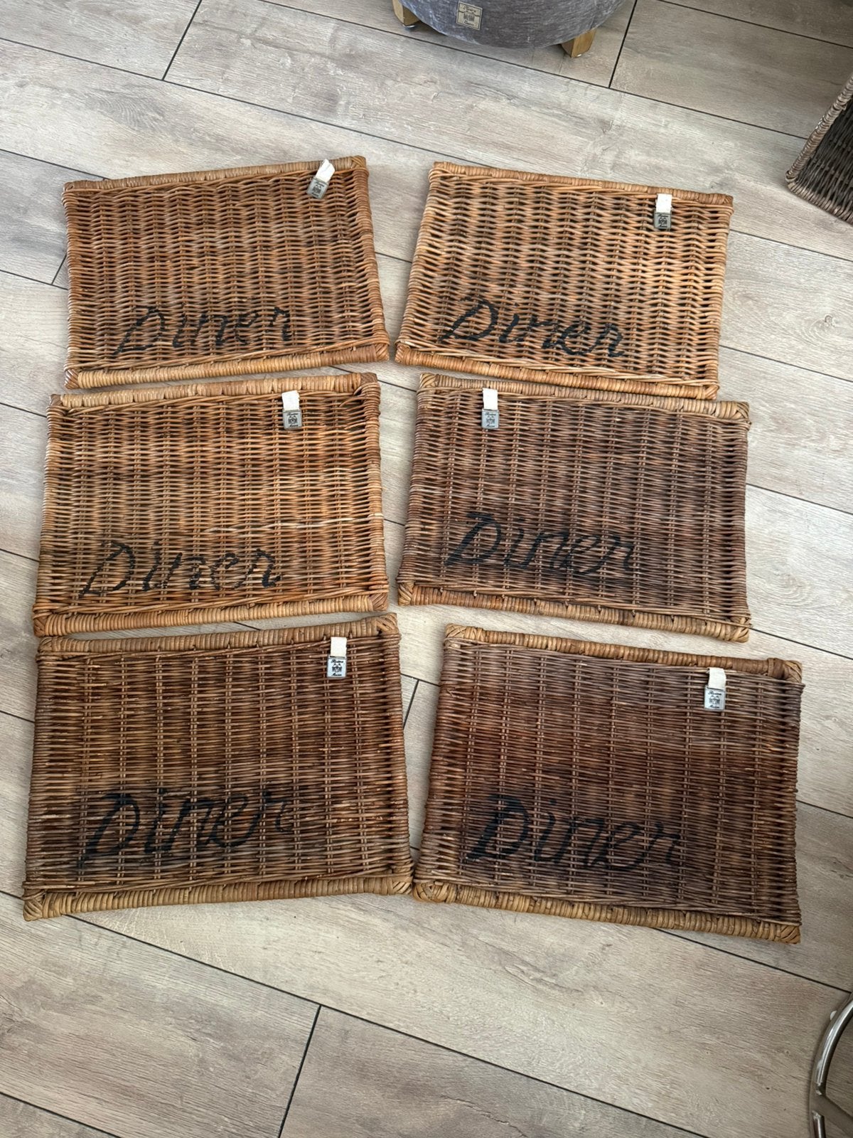 6x Riviera Maison Rustic Rattan Placemats Onderzetters, Huis en Inrichting, Woonaccessoires | Onderzetters, Ophalen of Verzenden