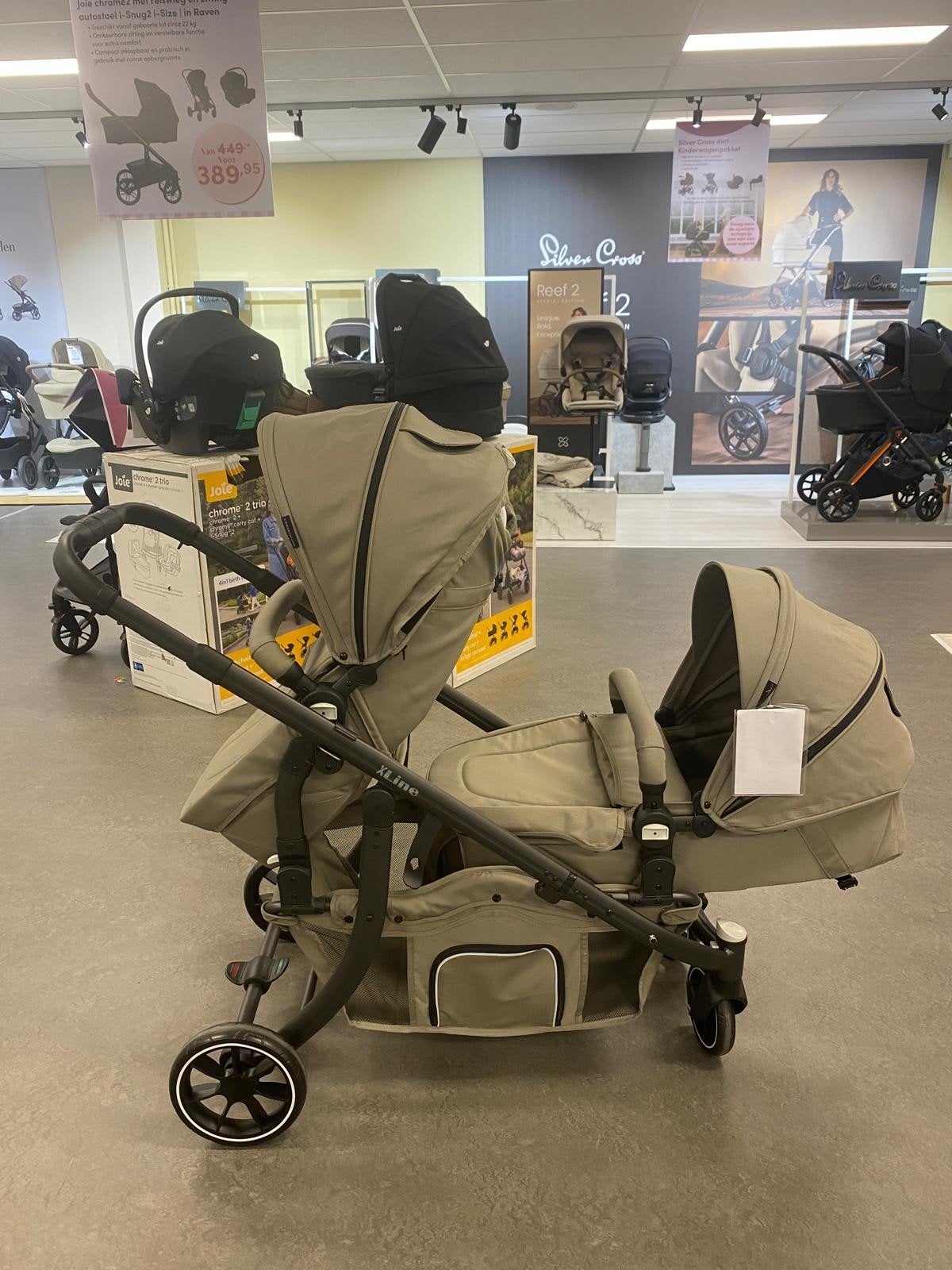 SHOWMODEL X-Adventure X-line Duo kinderwagen Groen, Ophalen, Zo goed als nieuw