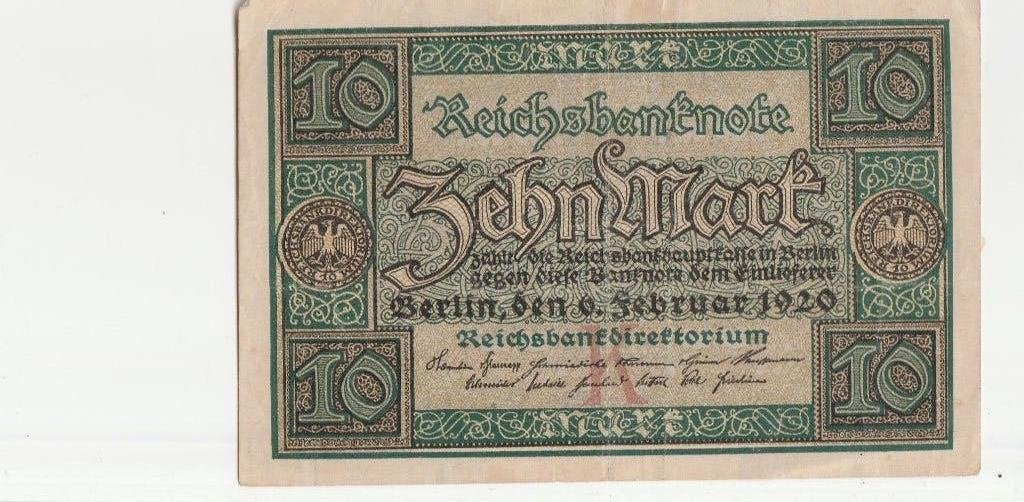 10 Mark Duitsland 1922, Ophalen of Verzenden, Duitsland, Los biljet