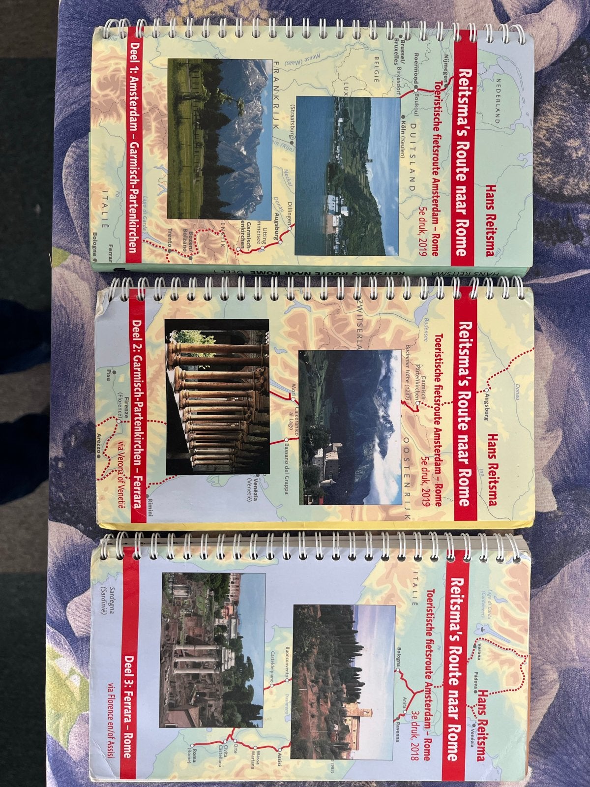 Reitsma's Route naar Rome - Complete Fietsgids (3 delen), Europa, Gelezen, Overige merken, Fiets- of Wandelgids