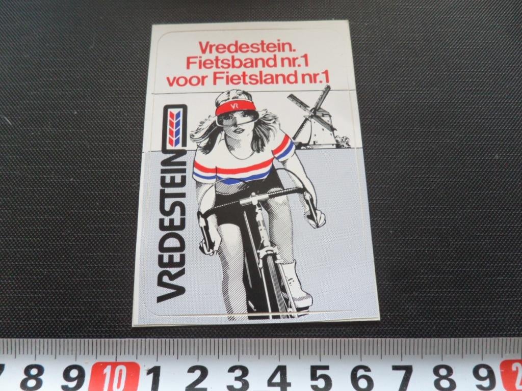 sticker molen fiets vredestein fietsband nr 1 fietsland nr 1, Ophalen, Zo goed als nieuw