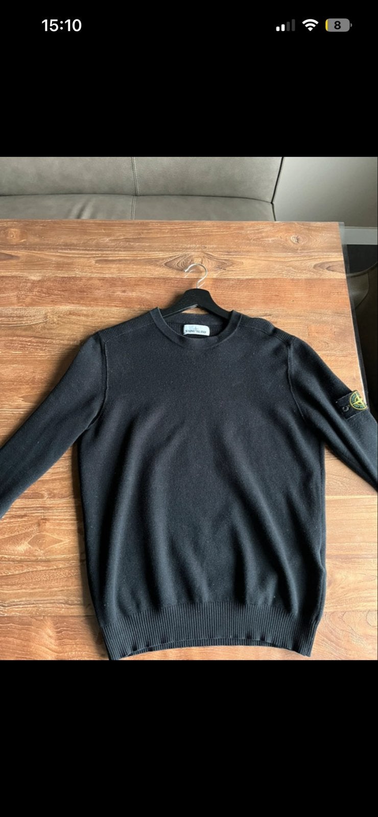 Stone Island trui zwart maat L, Ophalen of Verzenden, Gedragen, Maat 52/54 (L), Zwart