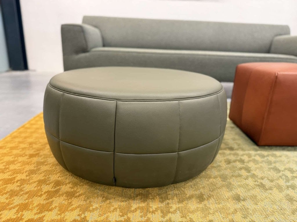 Nieuw Design on Stock Barrell 80 Poef Groen leer Design Podf, Pode Montis Leolux EYYE Gelderland Artifort, Gompenstraat 15, Rond