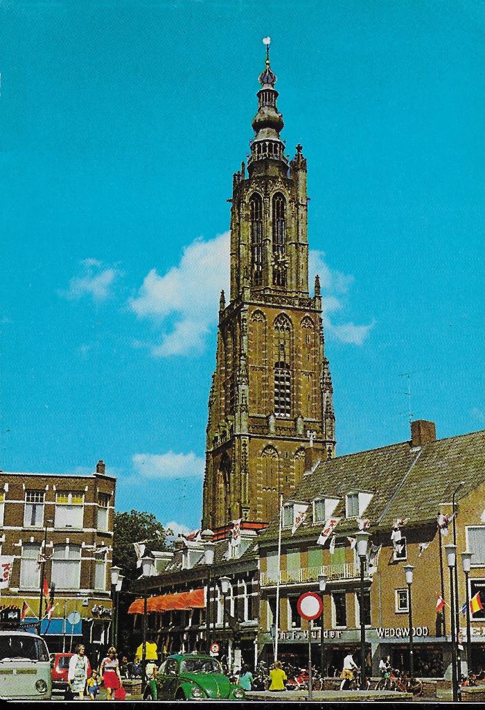 Amersfoort onze lieve vrouwe toren ansichtkaart ( 49 ), Ophalen of Verzenden, 1980 tot heden, Gelopen, Utrecht
