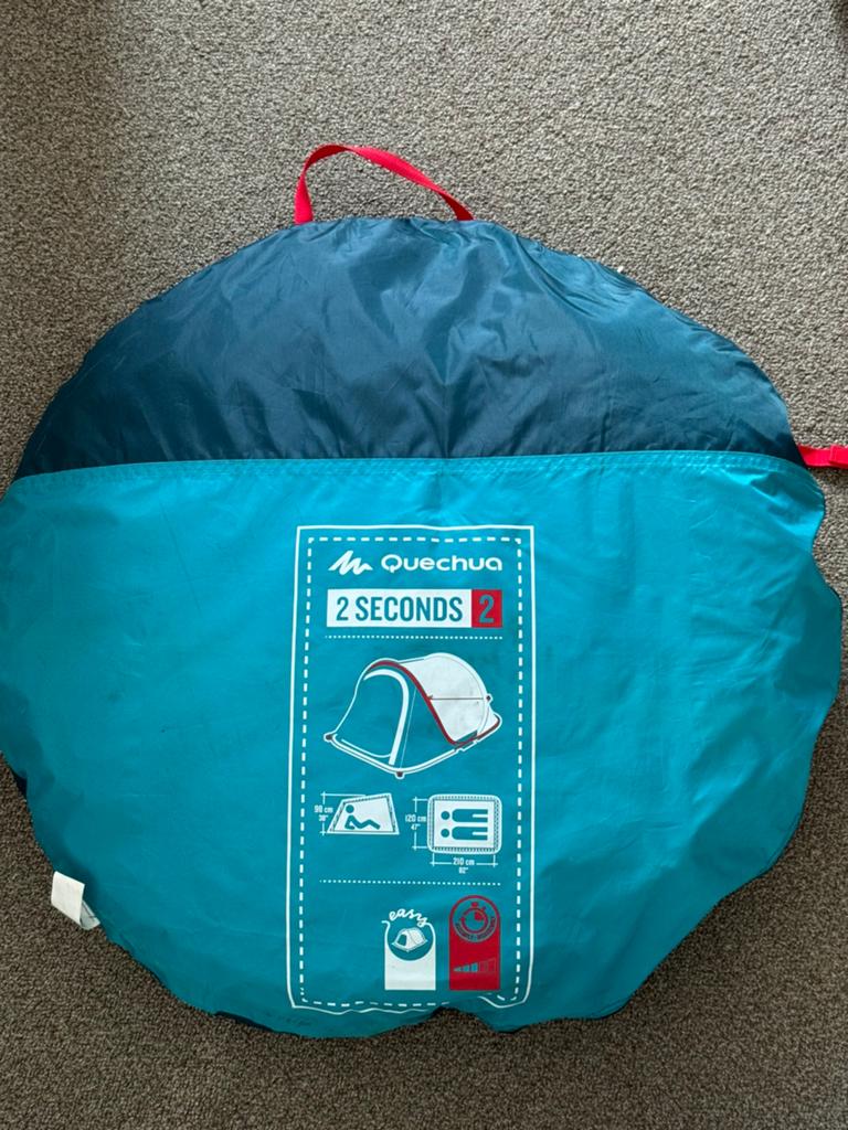 Quechua 2 Seconds 2-persoons pop-up tent, Caravans en Kamperen, Tenten, Ophalen of Verzenden, Gebruikt, Tot en met 2