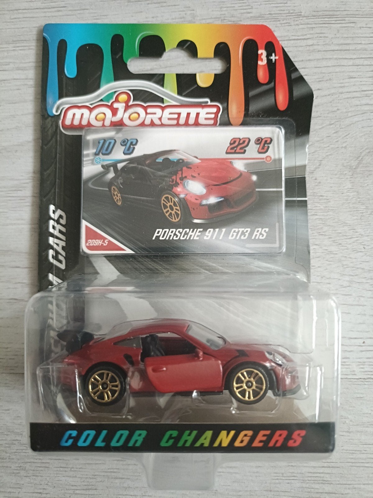 Majorette Porsche 911 GT3 RS Color Changer, Hobby en Vrije tijd, Modelauto's | 1:43, Ophalen of Verzenden, Nieuw, Auto, Overige merken