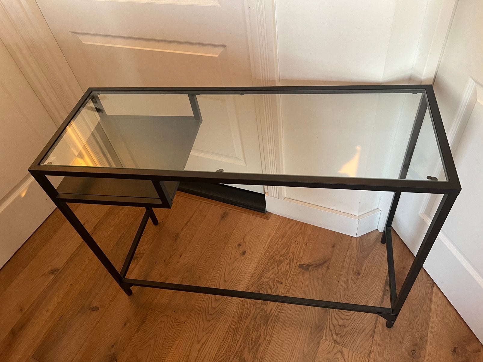 Dressoir / make-up tafeltje, Huis en Inrichting, Tafels | Sidetables, Ophalen, 50 tot 100 cm, Glas, Zo goed als nieuw