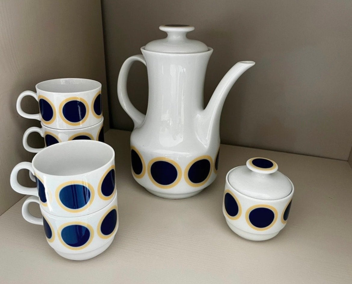 Vintage Bareuther Waldsassen Bavaria Koffieservies, Antiek en Kunst, Antiek | Servies compleet, Ophalen of Verzenden
