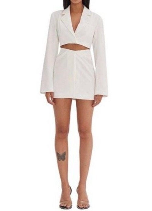 Offwhite cut out blazer dress (YUYU ACTIVE), Kleding | Dames, Jurken, Wit, Maat 42/44 (L), Nieuw, Ophalen of Verzenden
