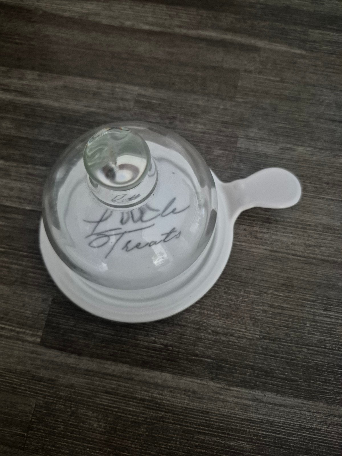 Riviera Maison Little Treats schaaltje met glazen stolp, Overige typen, Ophalen of Verzenden, Zo goed als nieuw, Steen/keramiek