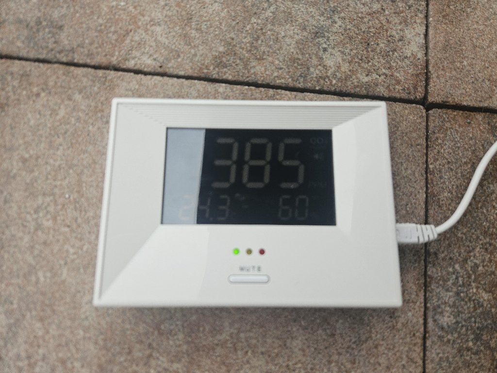 CO2 monitor - incl. temperatuur en vocht weergave, Doe-het-zelf en Verbouw, Ophalen of Verzenden, Gebruikt, Overige meters