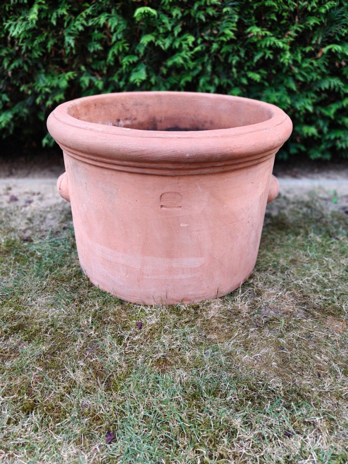 Prachtige grote zware terracotta pot. D42cm, Ophalen, Rond, 40 cm of meer, Minder dan 40 cm