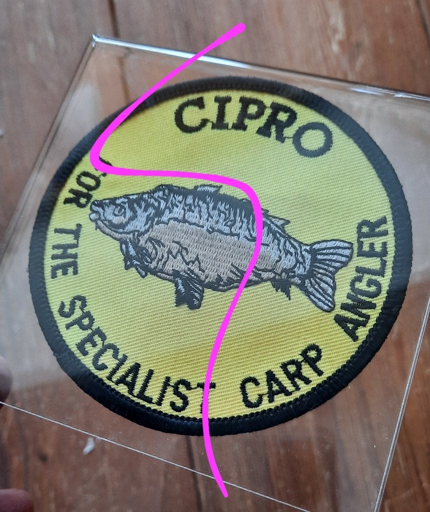 Zeldzame patch 'Cipro for the Specialist Carp Angler.', Watersport en Boten, Ophalen of Verzenden, Zo goed als nieuw, Overige typen