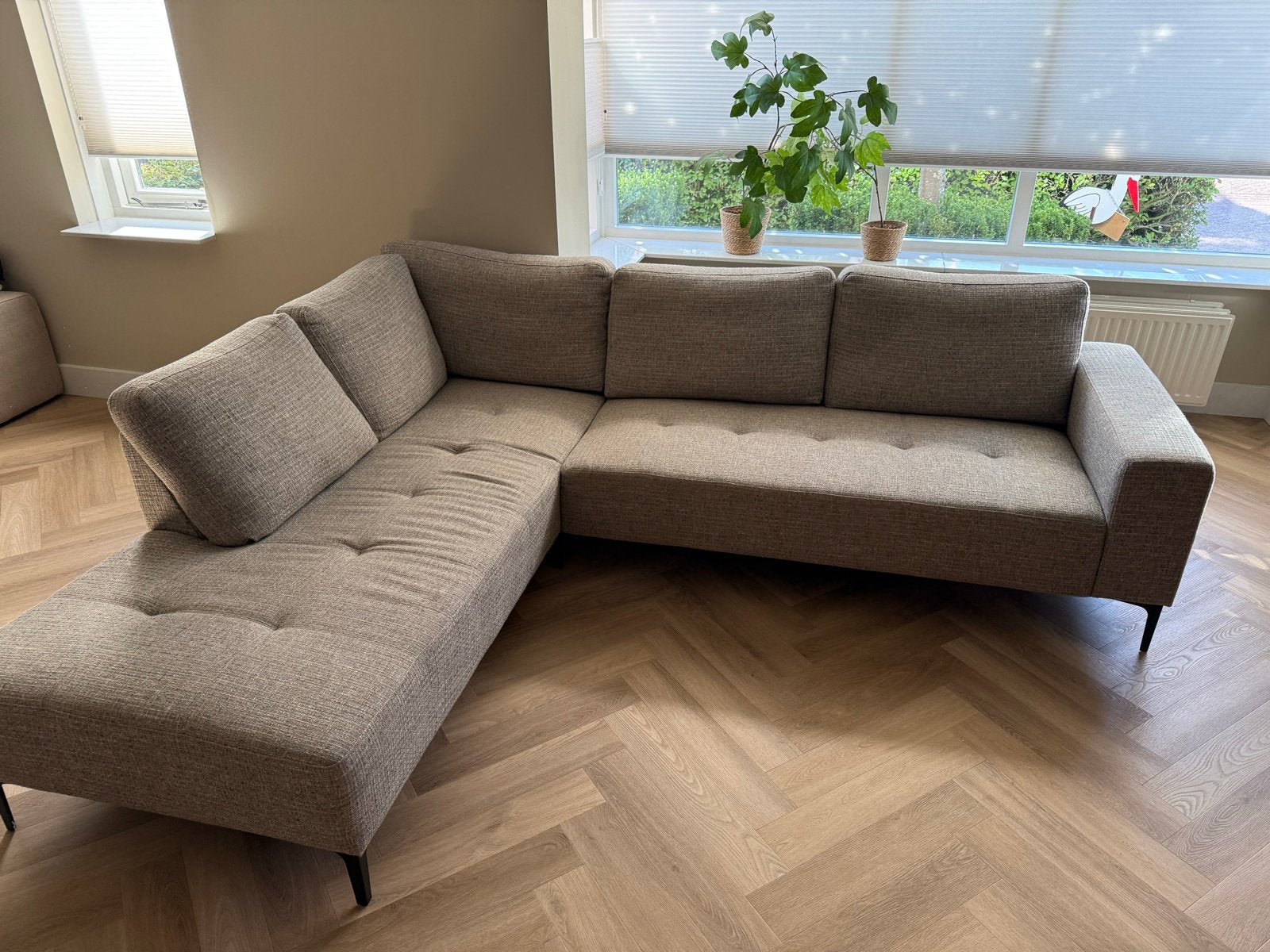 Hoekbank Stegen van Woonexpress, Huis en Inrichting, Banken | Bankstellen, Ophalen, 250 tot 300 cm, Hoekbank, Zo goed als nieuw