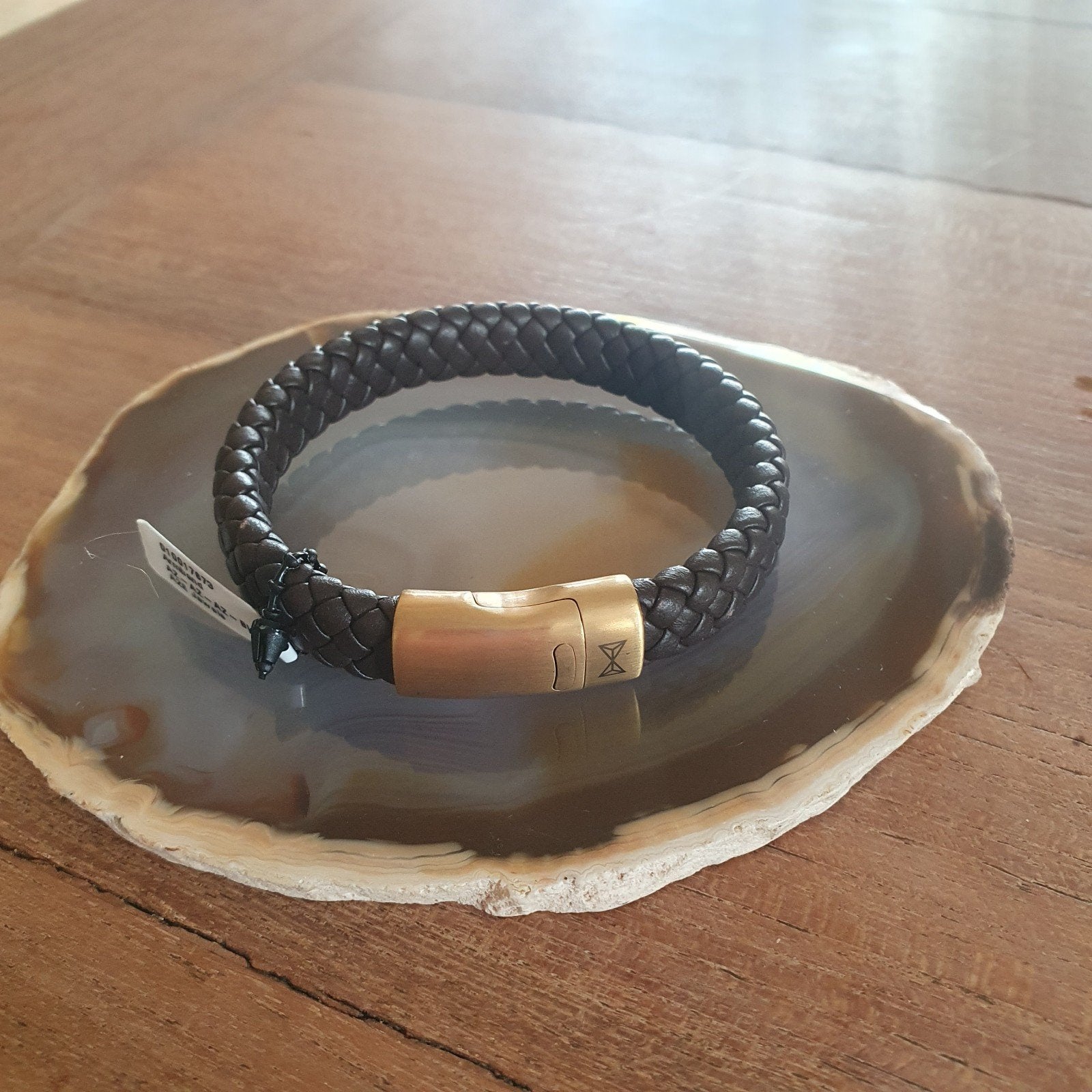AZE jewels prachtige bruine leren armband 19.5cm nieuw, Sieraden, Tassen en Uiterlijk, Armbanden, Ophalen of Verzenden, Nieuw