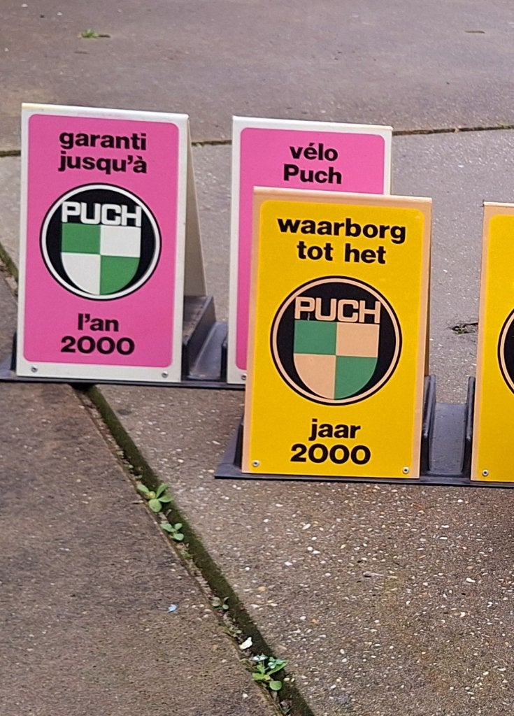 Zeldzame reclame voor Puch fietsen, fietsreclame🚲, Gebruikt, Overige modellen, ., Ophalen of Verzenden
