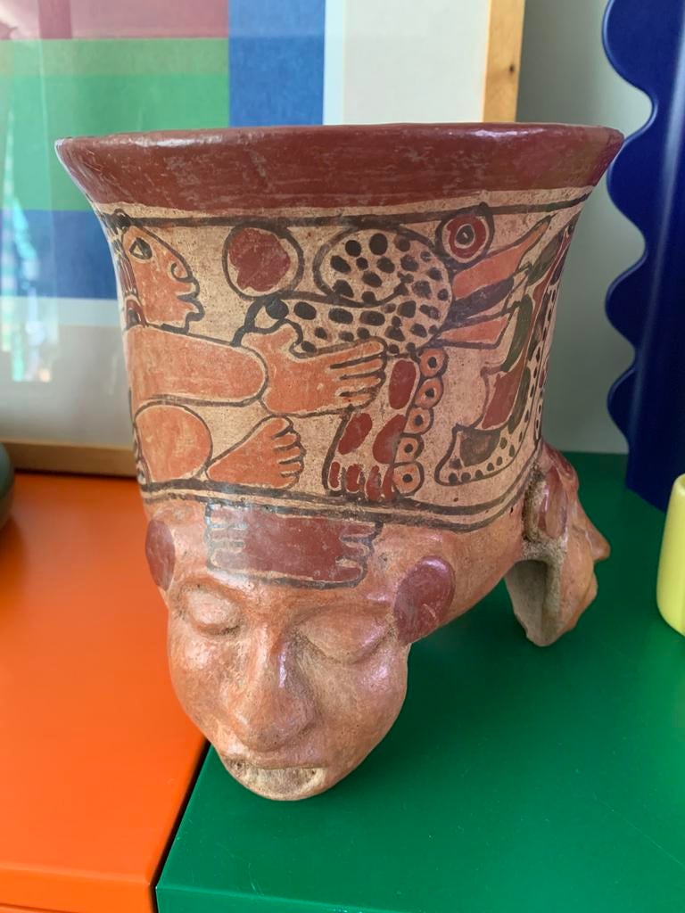 Mayan terracotta vaas, Ophalen of Verzenden