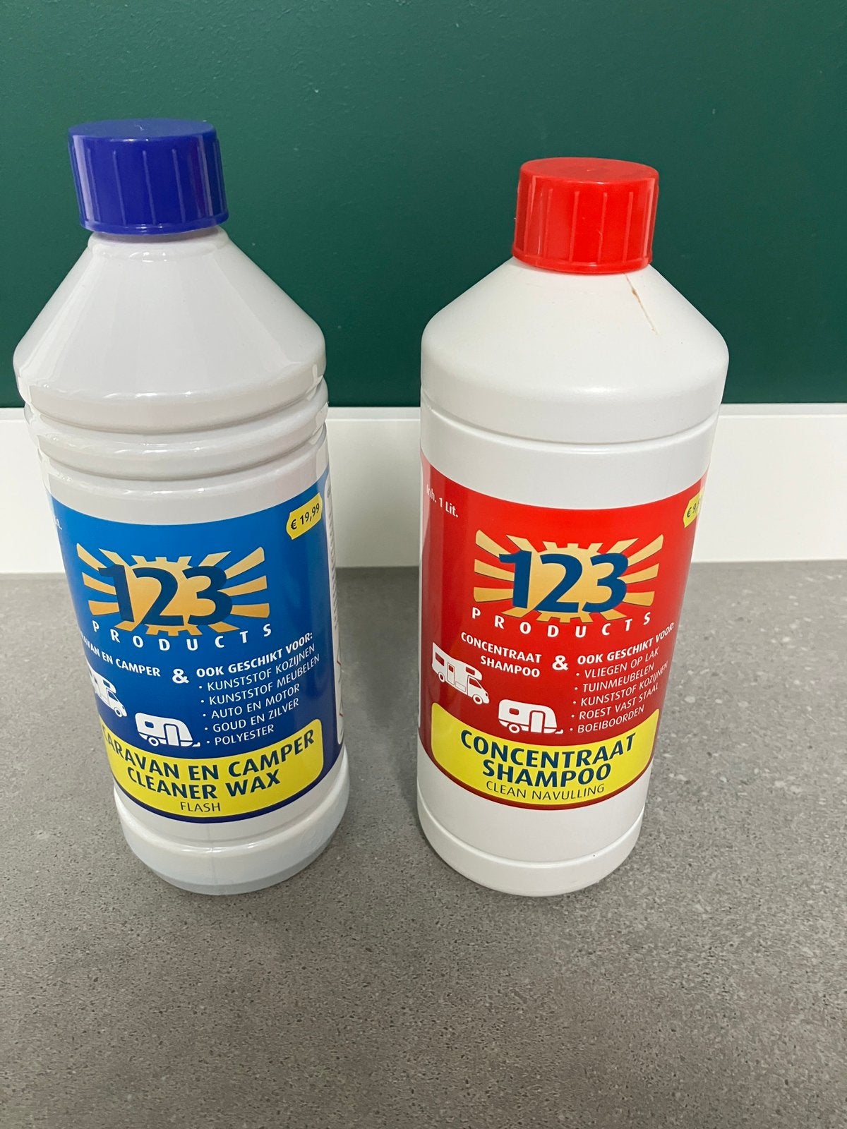 123 shampoo en wax voor caravan en camper, Ophalen, Nieuw