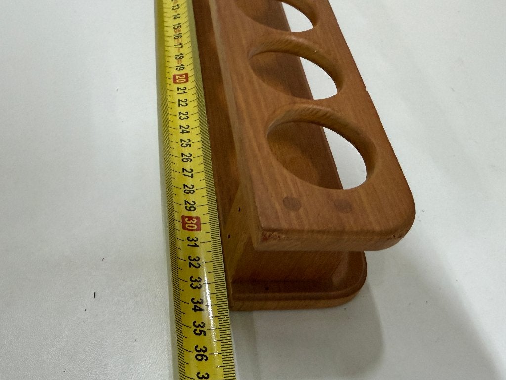 ARC Teak borrelglaasjes/houder met 6 gaten 42 mm, Ophalen of Verzenden, Zo goed als nieuw, Lijn of Blok