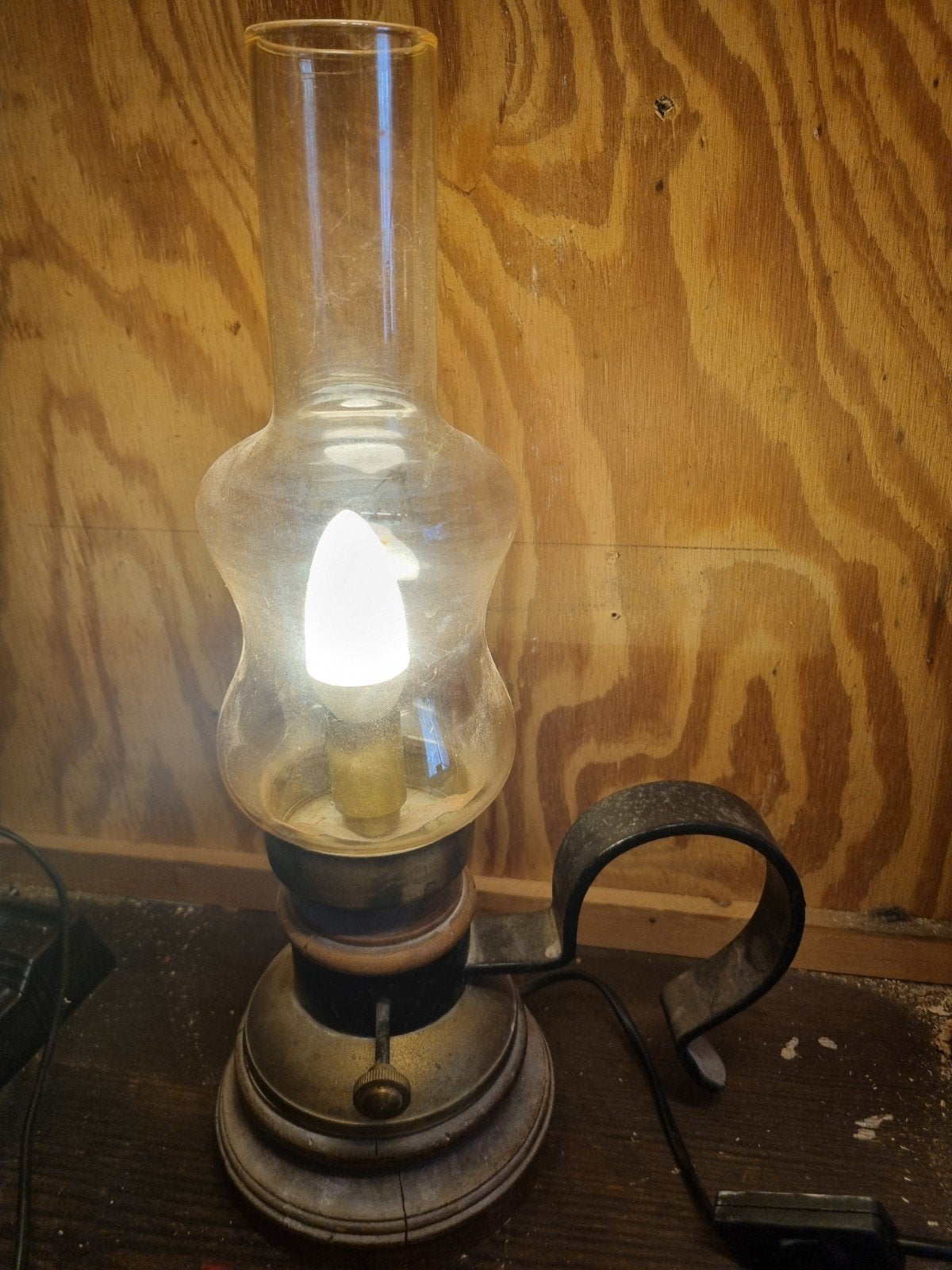 Antieke olielamp stijl tafellamp, Ophalen of Verzenden