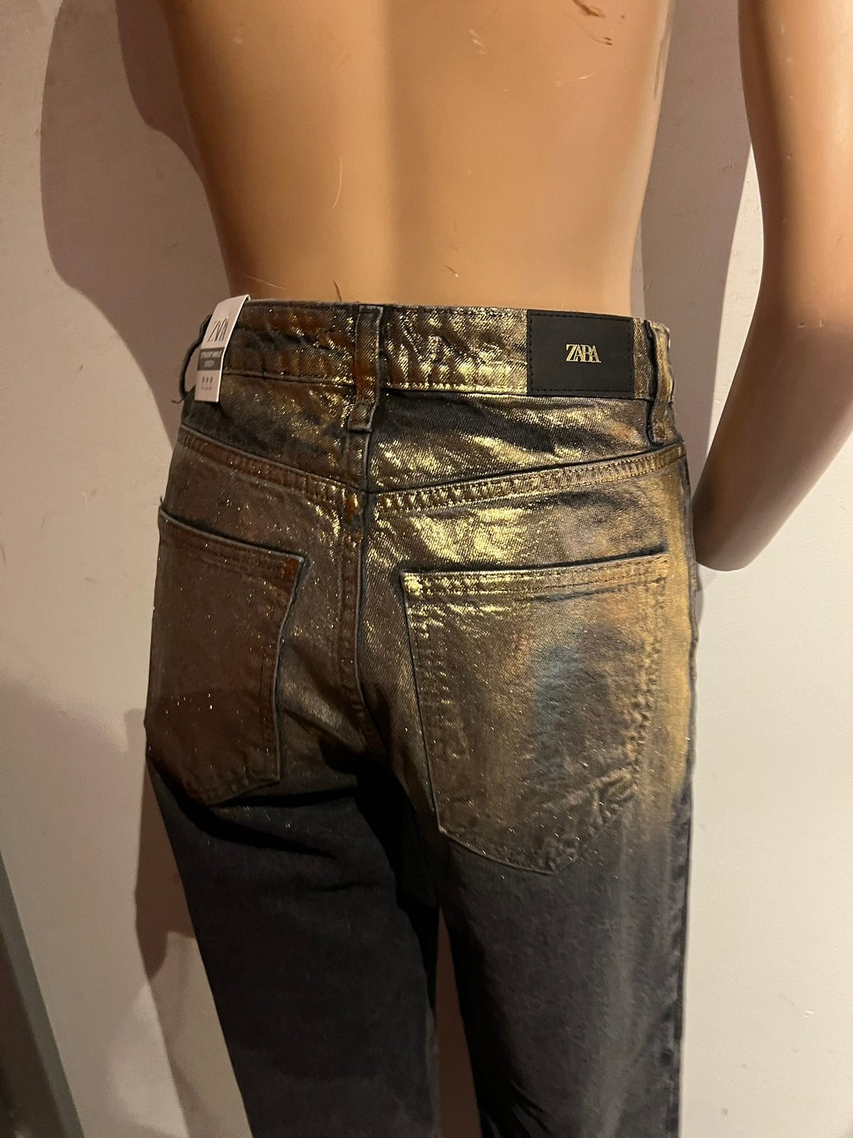 ZARA jeans maat s zwart goud nieuw met kaartjes, G, R, G, Nieuw