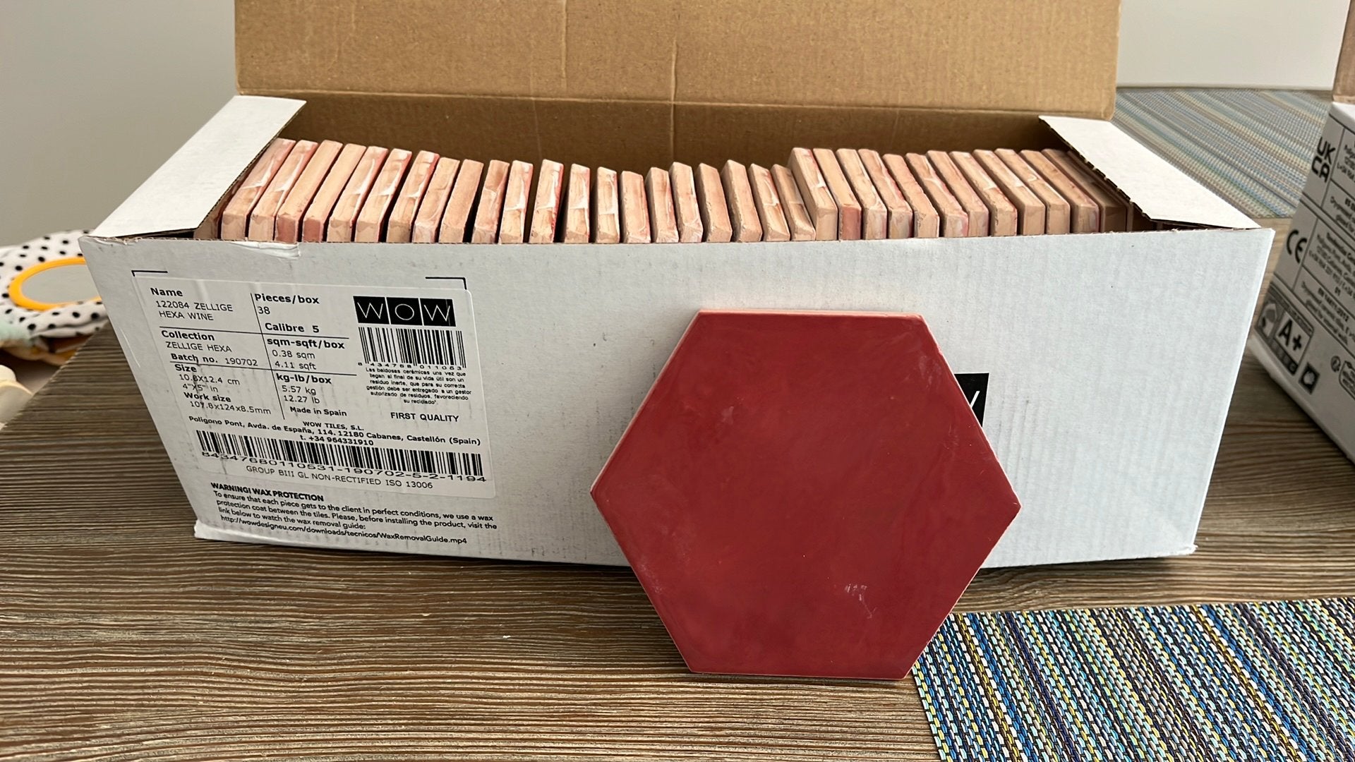 Hexagon tegels, Ophalen, Minder dan 5 m², Wandtegels, Keramiek