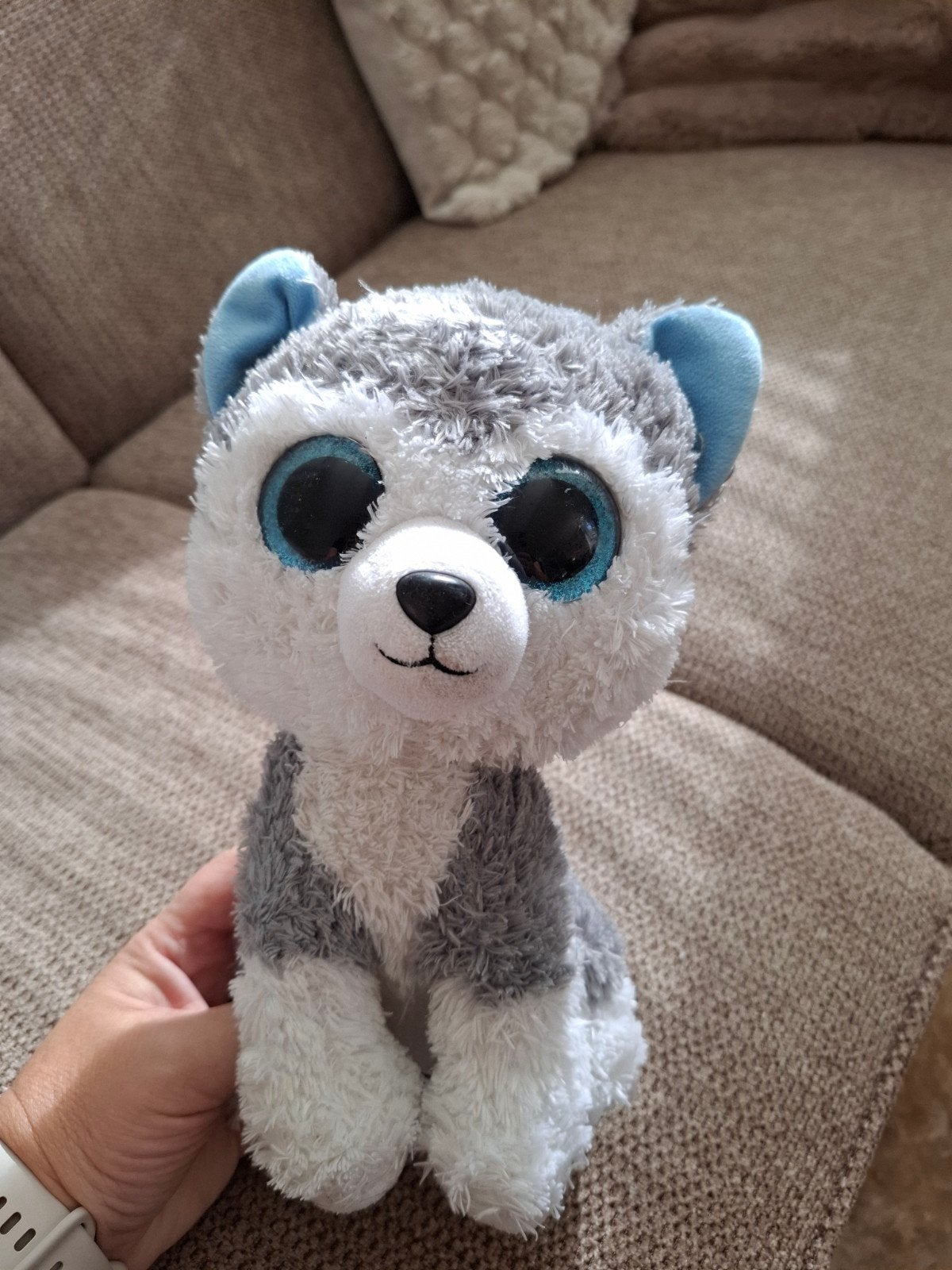 Ty Beanie Boo Husky Knuffel - Zo goed als nieuw, Gebruikt, Grijs, Met label, Middelgroot (20 tot 80 cm)