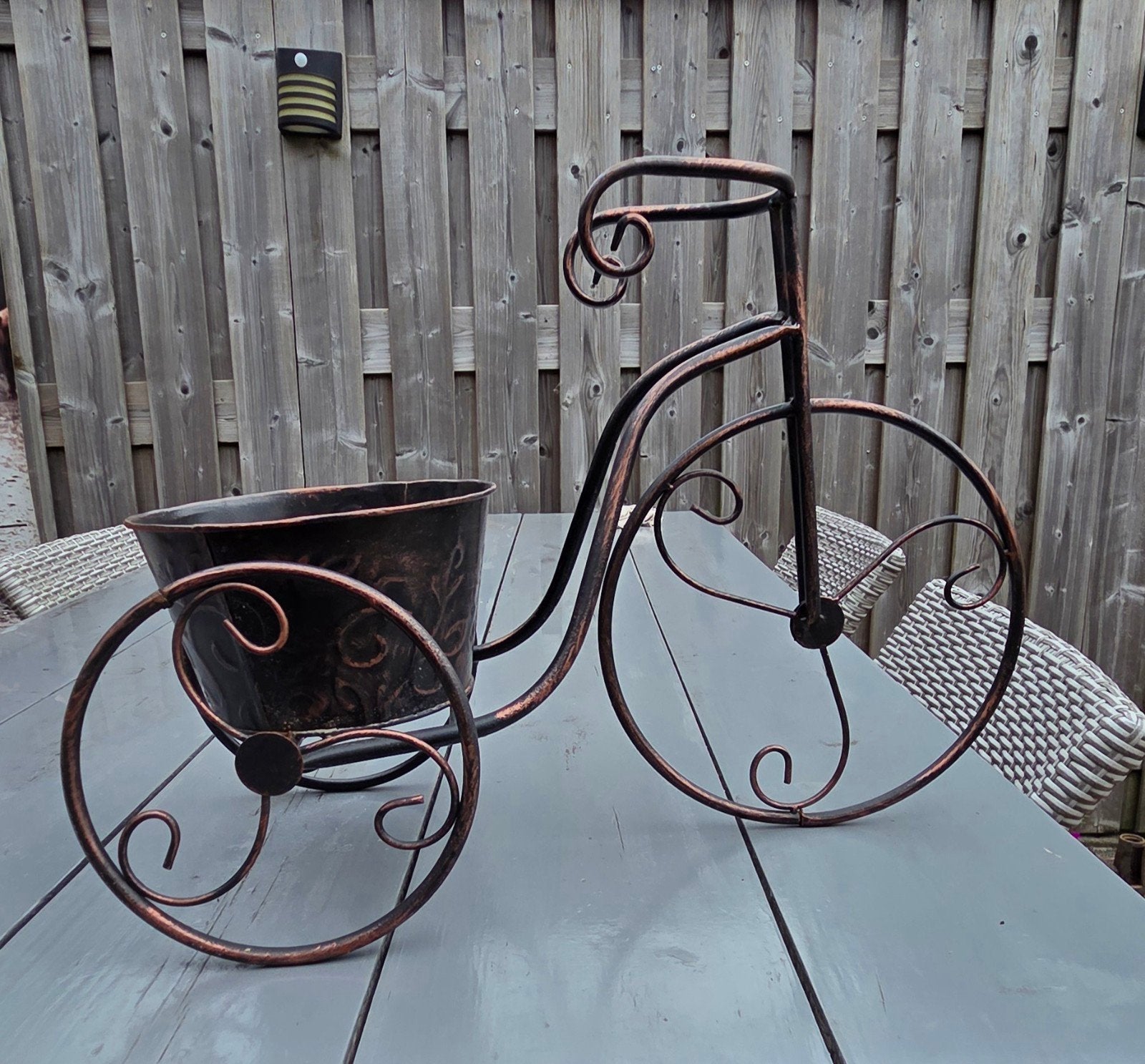 Bloempot fiets, Rond, Minder dan 40 cm, Metaal, Ophalen
