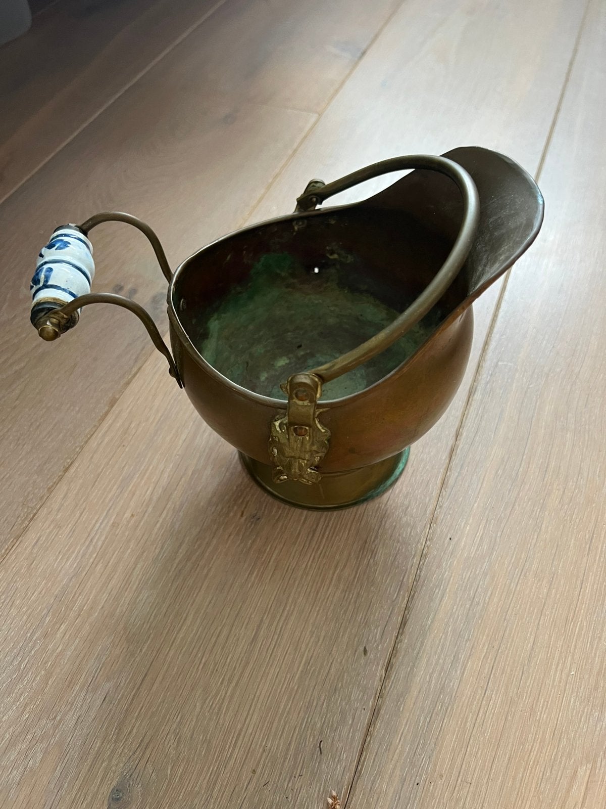 Koperen bloempot, Ophalen of Verzenden, Koper
