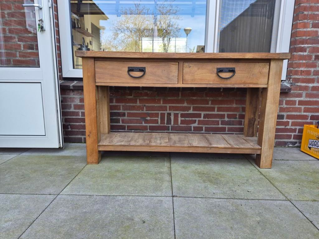 Sidetable met Lades, Huis en Inrichting, Ophalen, Gebruikt, Landelijk, Koloniaal, Teakhout