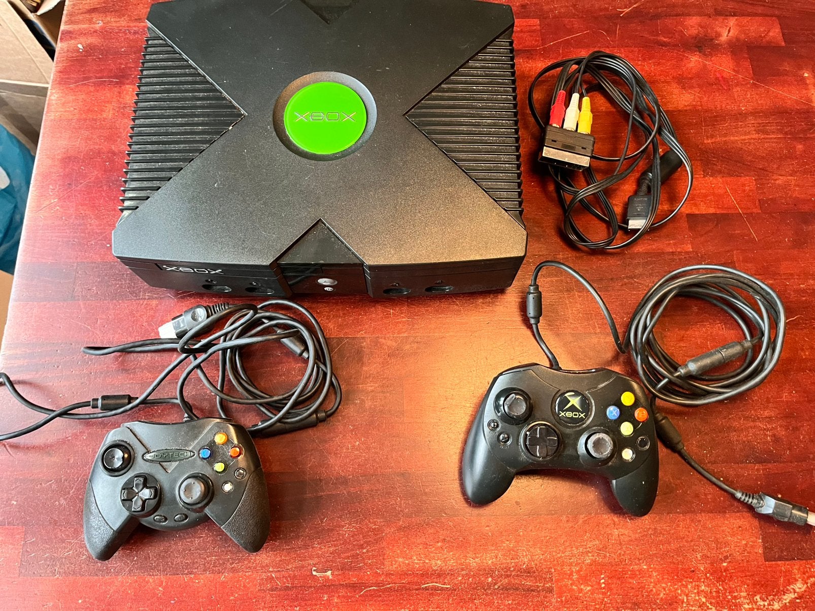 Originele Xbox Classic Console met 2 Controllers, Spelcomputers en Games, Ophalen of Verzenden, Gebruikt, Met 2 controllers