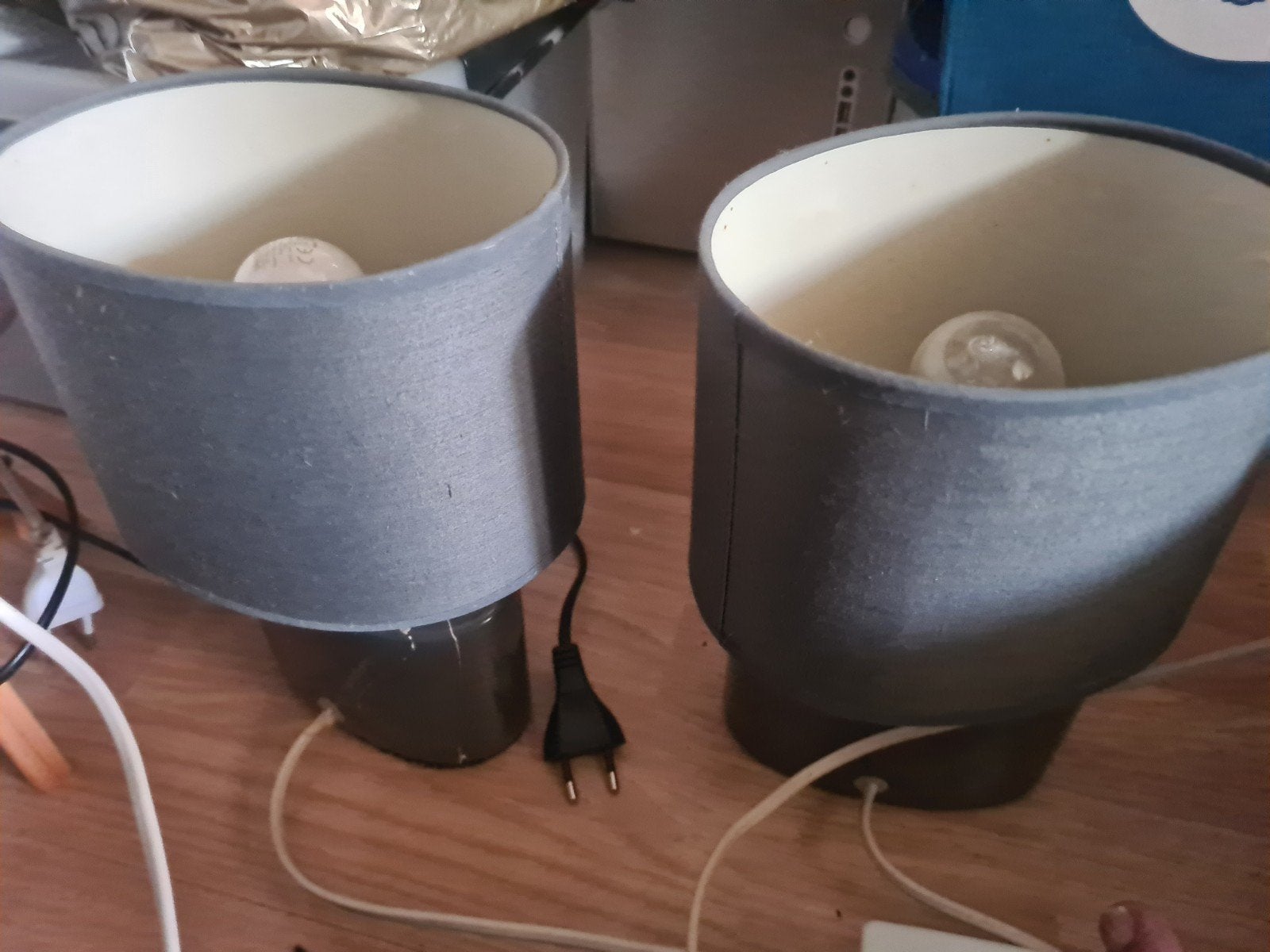 2 grijze tafel lampen en 1 witte, Ophalen, Minder dan 50 cm