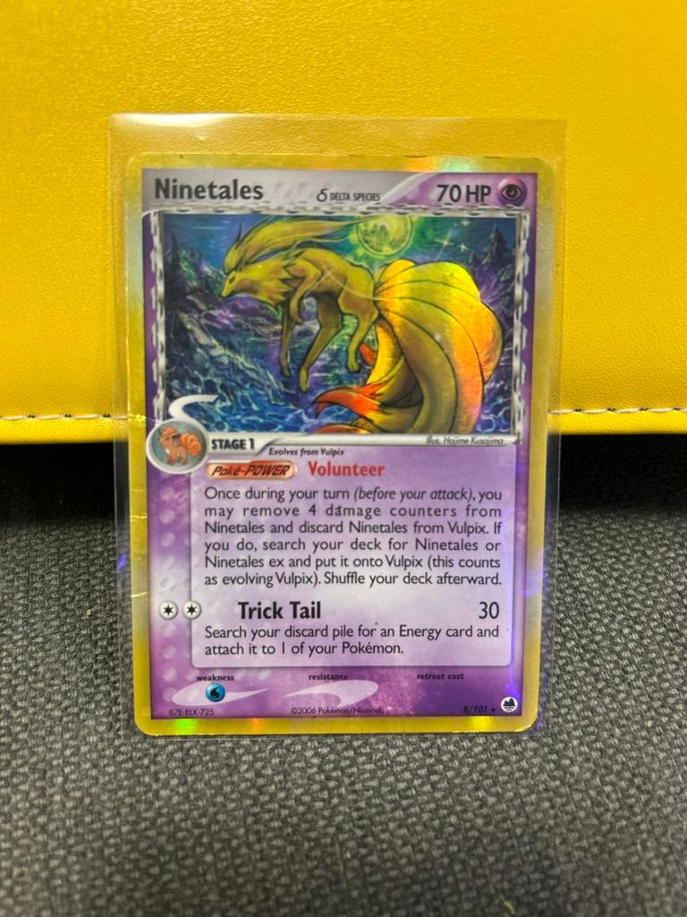Ninetales 8/101 Delta Species Holo Pokémon Kaart, Ophalen of Verzenden, Zo goed als nieuw, Losse kaart, Foil