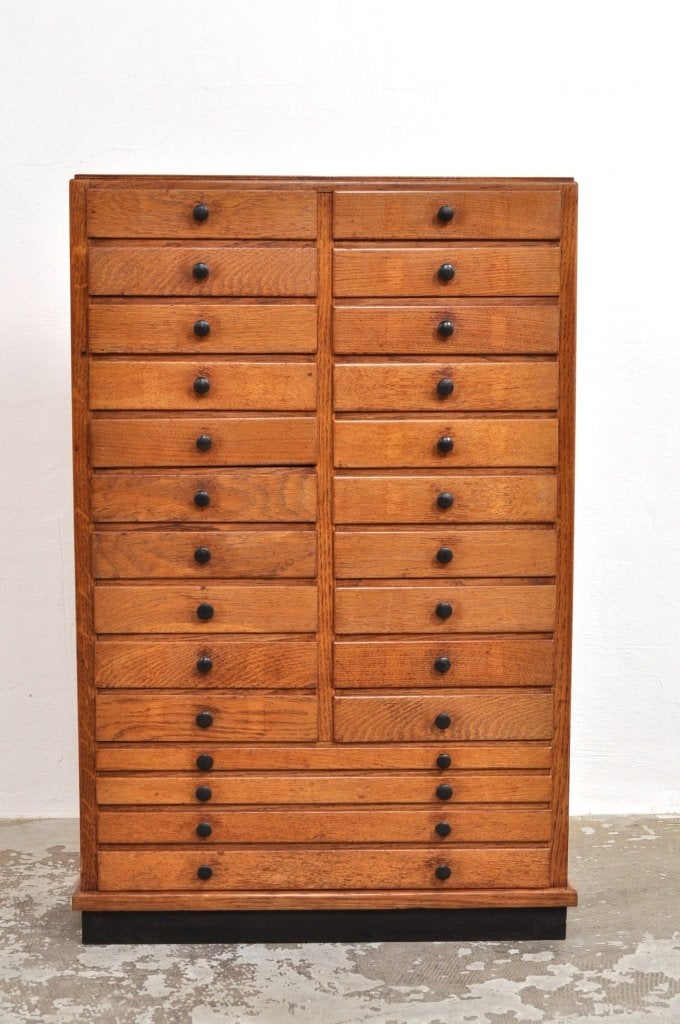 Antieke horlogemakers kast ladekast kastje 1920, Huis en Inrichting, Kasten | Ladekasten, Gebruikt, 5 laden of meer, Minder dan 25 cm