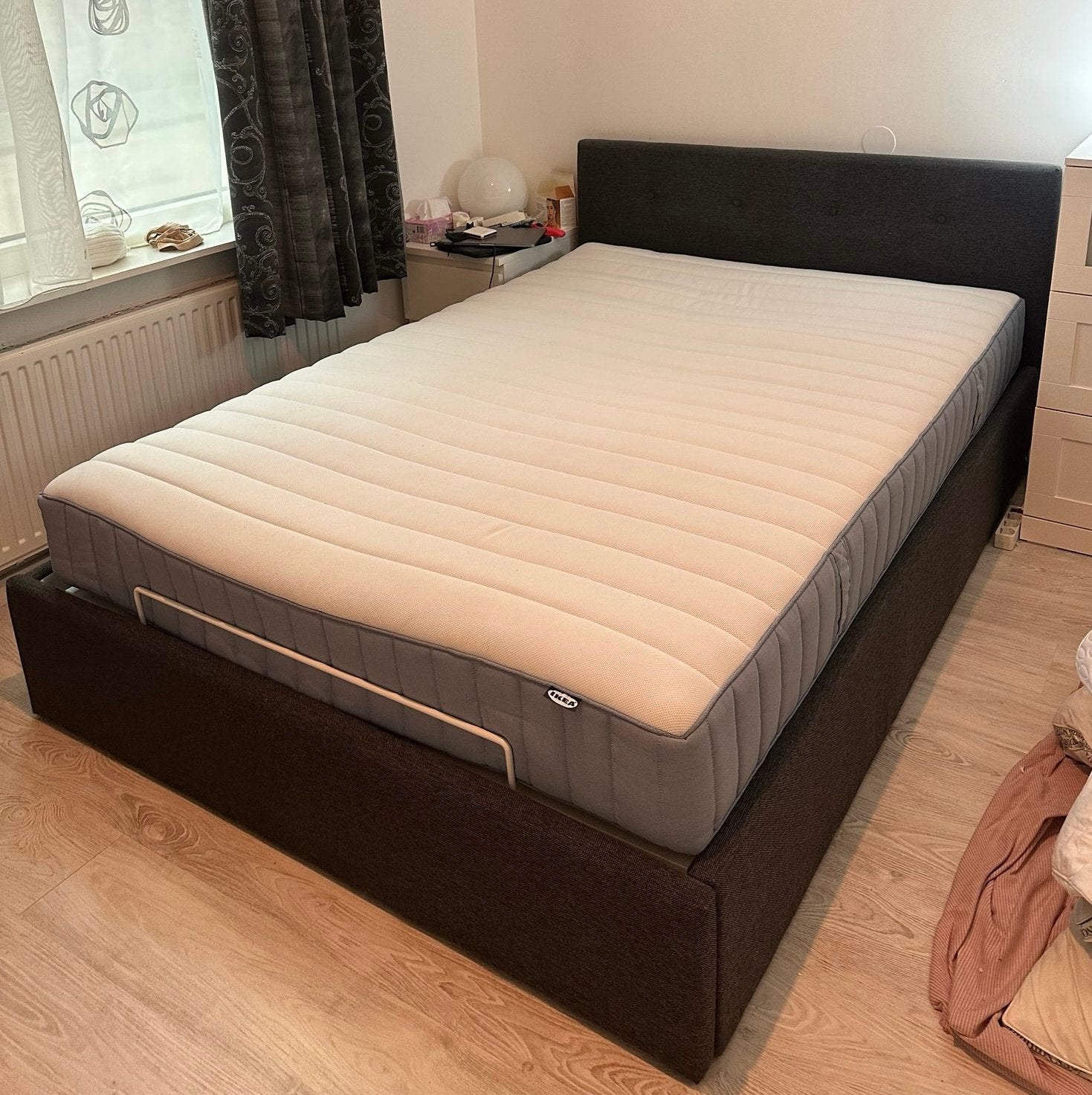 IKEA IDANÄS Storage Bed + Mattress 140x200 | Rotterdam, Ophalen, Zo goed als nieuw