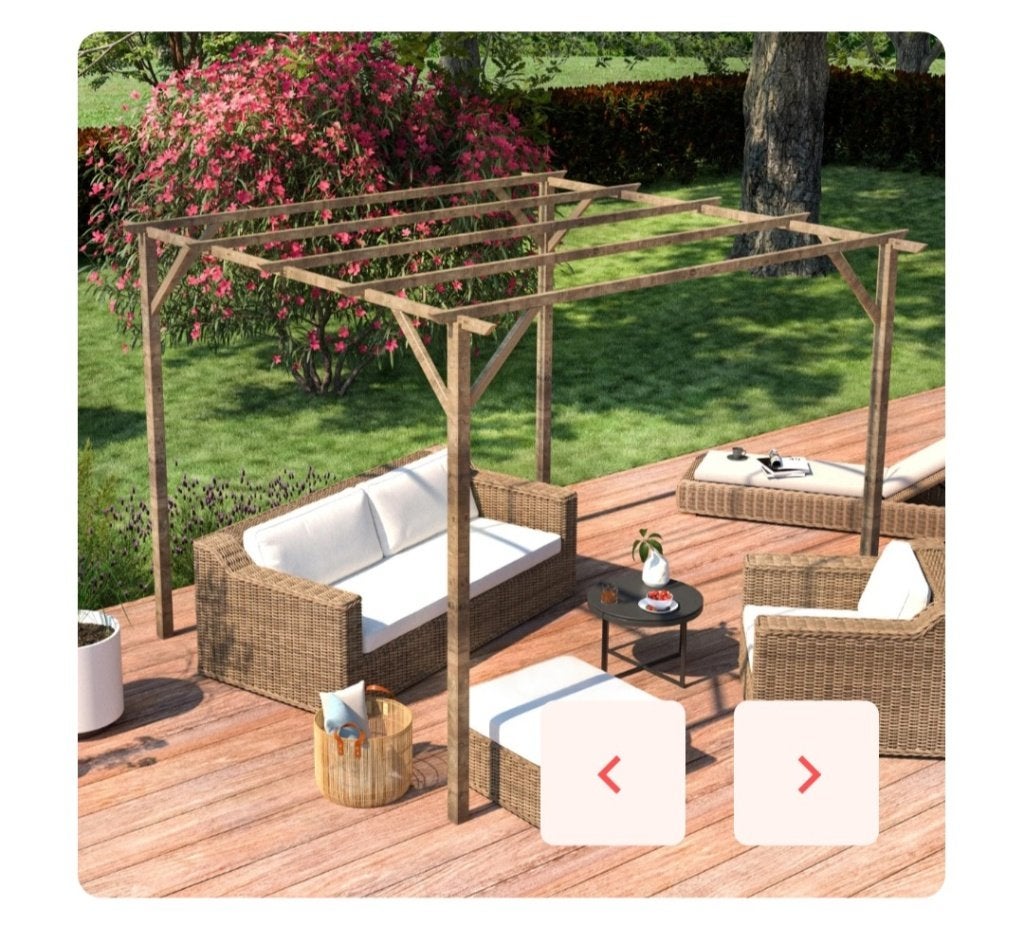 Houten pergola 3x3, Tuin en Terras, Ophalen, Nieuw, Overige typen