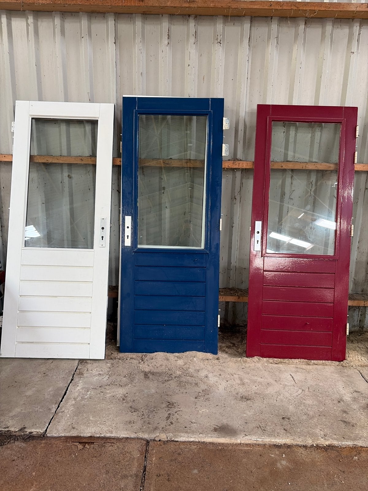 Meerdere gebruikte Achterdeuren, dubbel glas, 3 punt slot, Ophalen, Gebruikt, 80 tot 100 cm, Buitendeur