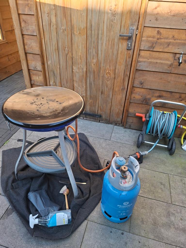 Cadac Skottelbraai met gasfles en accessoires, Ophalen of Verzenden, Gebruikt, Cadac