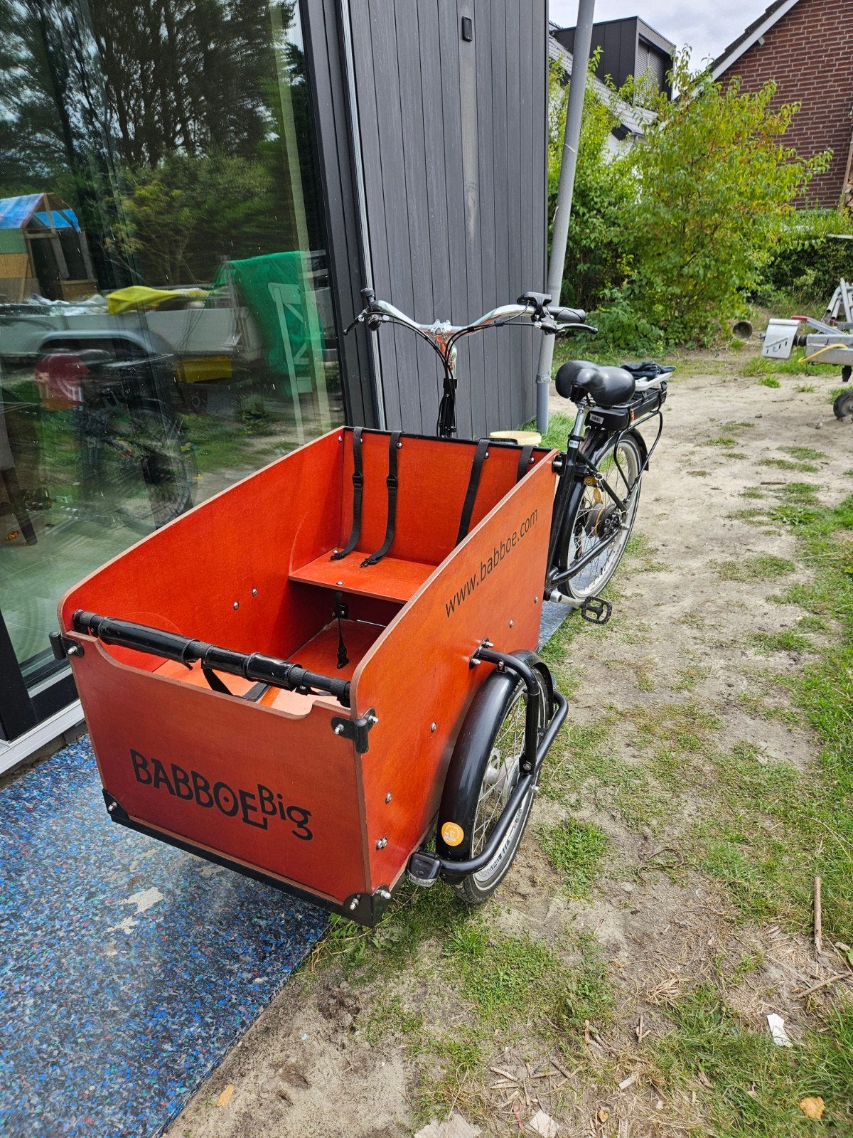 Babboe Big Bakfiets - Elektrisch inclusief regenkap, 4 kinderen of meer, Gebruikt, Elektrisch, Trommelrem