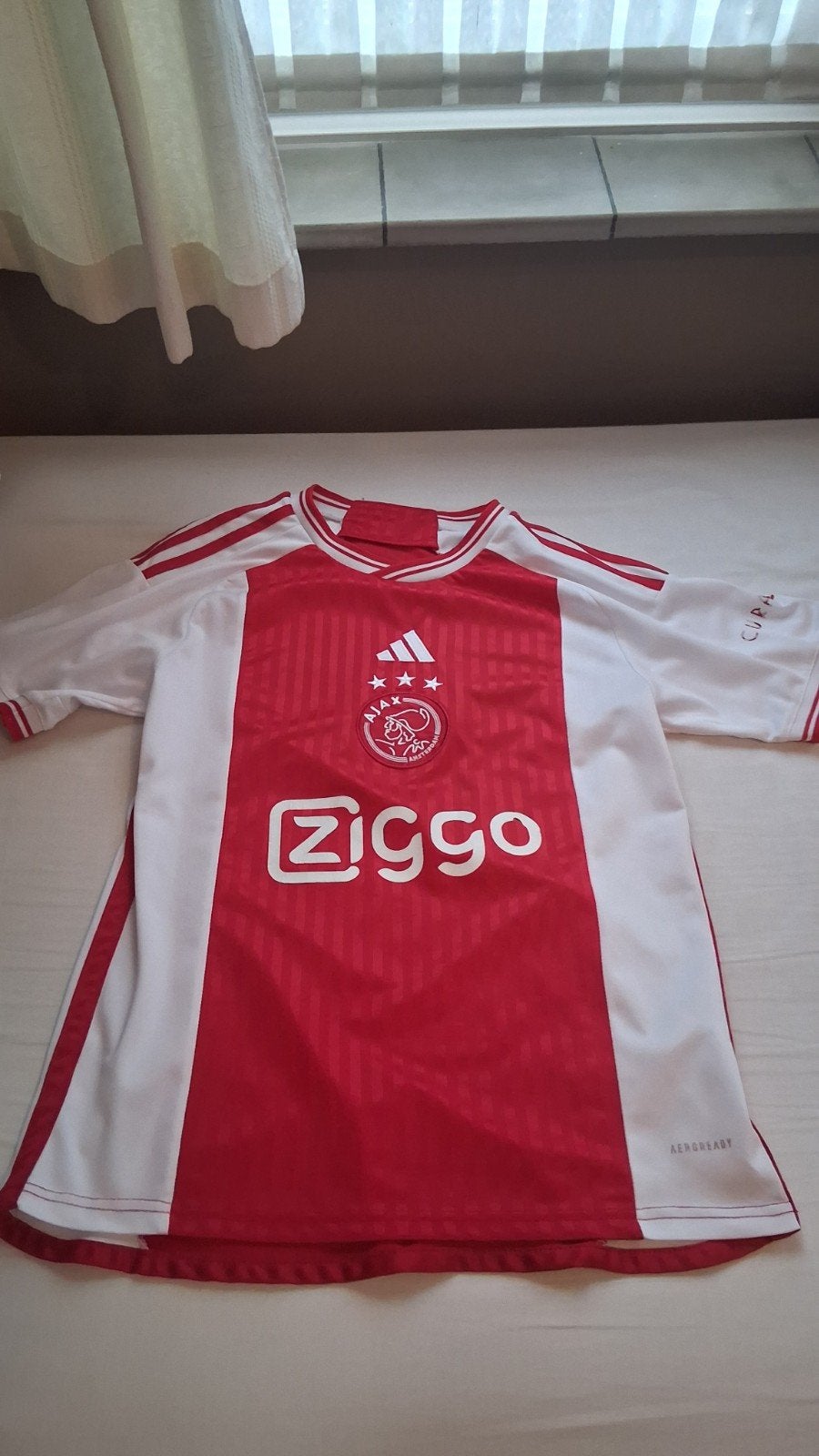 Ajax Thuisshirt Rood/Wit - Maat S, Maat M, Ophalen of Verzenden, Gebruikt, Shirt