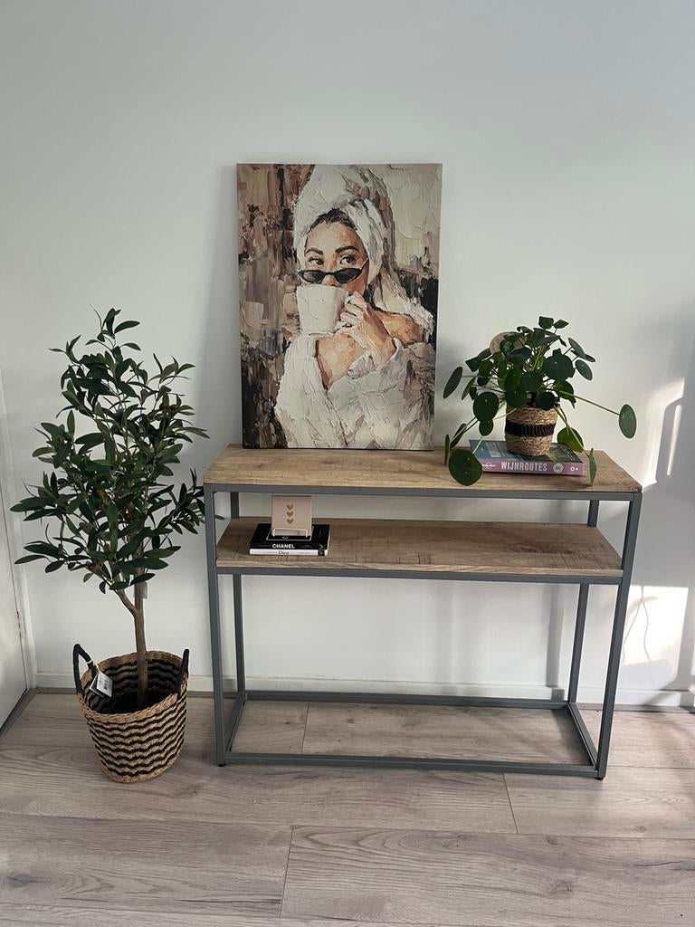 Handige (compact) sidetable, Ophalen, 100 tot 150 cm, Zo goed als nieuw, 25 tot 50 cm