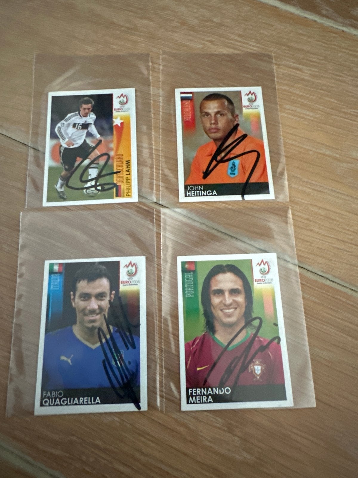 Panini Euro 2008 stickers met handtekeningen, Verzamelen, Ophalen of Verzenden, Gebruikt, Sport
