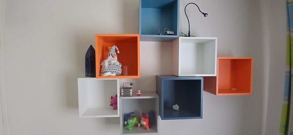 Modulaire Boekenkast / Wandkast / Vitrine - Diverse Kleuren, Ophalen, Met plank(en), Gebruikt, Modern, Speels