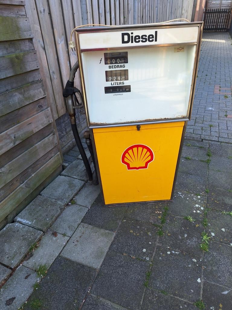 Vintage Shell Diesel Pomp - Decoratief item, Verzamelen, Ophalen of Verzenden, Gebruikt, Gebruiksvoorwerp