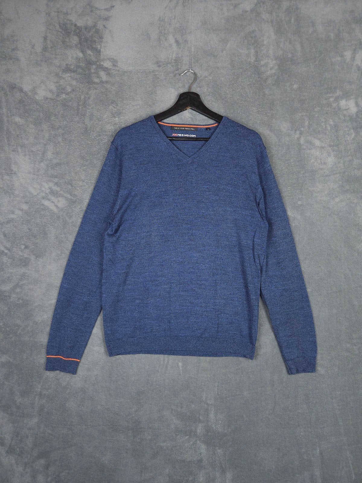 Joe Merino Leo V Hals Trui L Blauw Merino Wol Pullover, Kleding | Heren, Maat 52/54 (L), Joe merino, Blauw, .