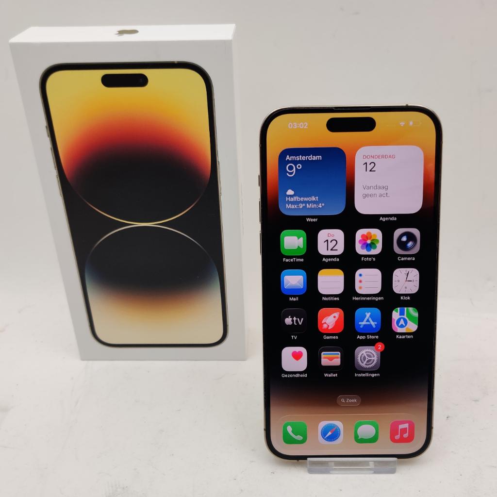 Apple Iphone 14 Pro Max Gold 128GB  IOS 26 nu voor€499.99, Apple, Apple, Ophalen of Verzenden, Zo goed als nieuw