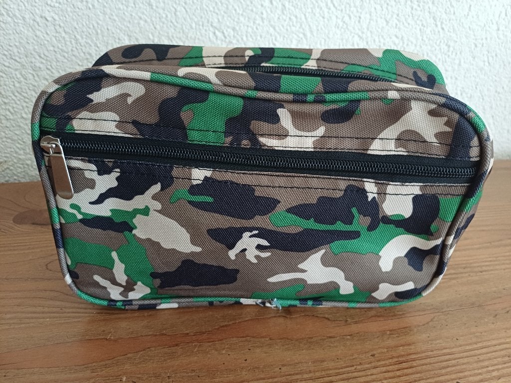 Heren Toilettas met camouflage design (zgan), Ophalen of Verzenden, Zo goed als nieuw, Groen, Heer
