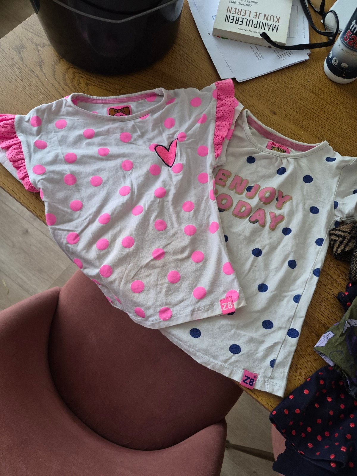 2 Z8 shirts maat 104/110 voor meisjes, Gebruikt, Meisje, Z8, Ophalen of Verzenden