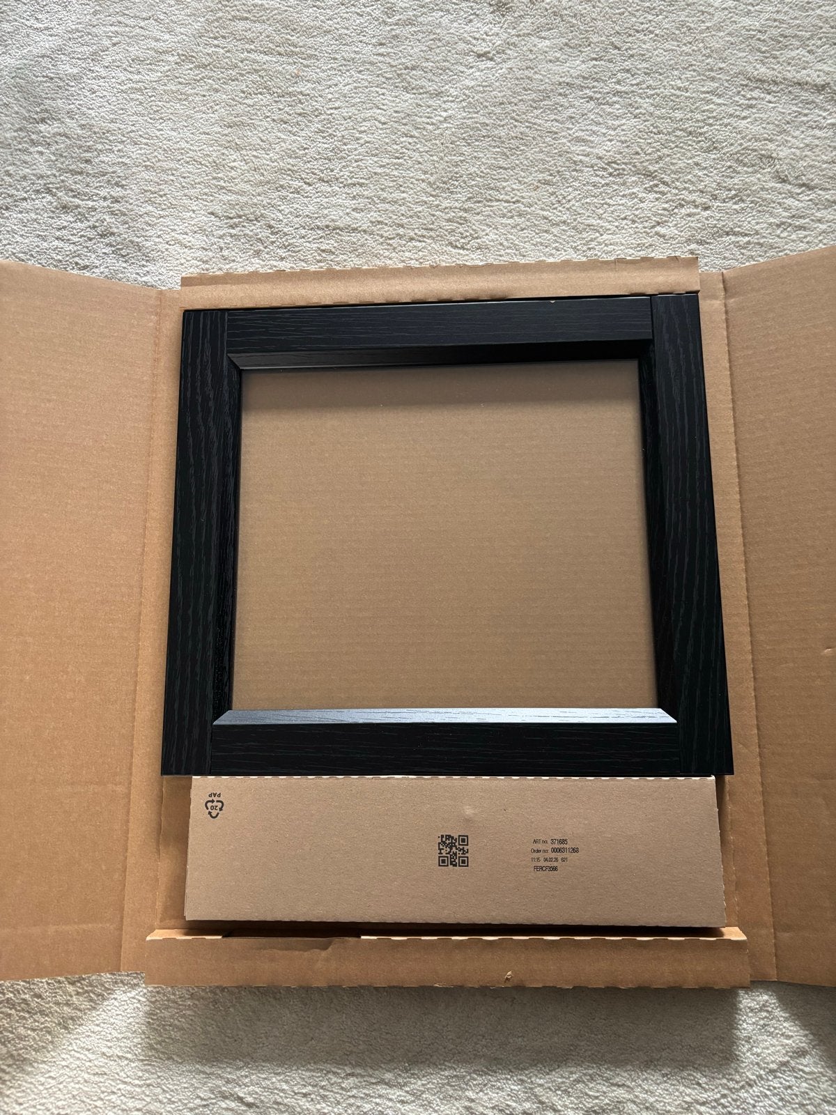 IKEA OXBERG vitrinedeur zwart, Ophalen, Kunststof, Nieuw, Fotolijst