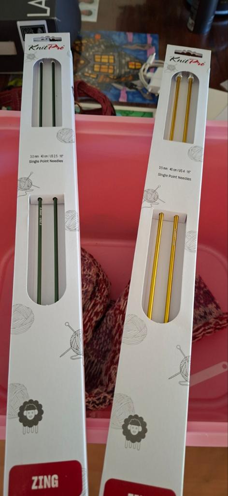 Breinaalden knitpro 40 cm maat 3 mm en 3,5 mm, Ophalen of Verzenden, Breien, Naald